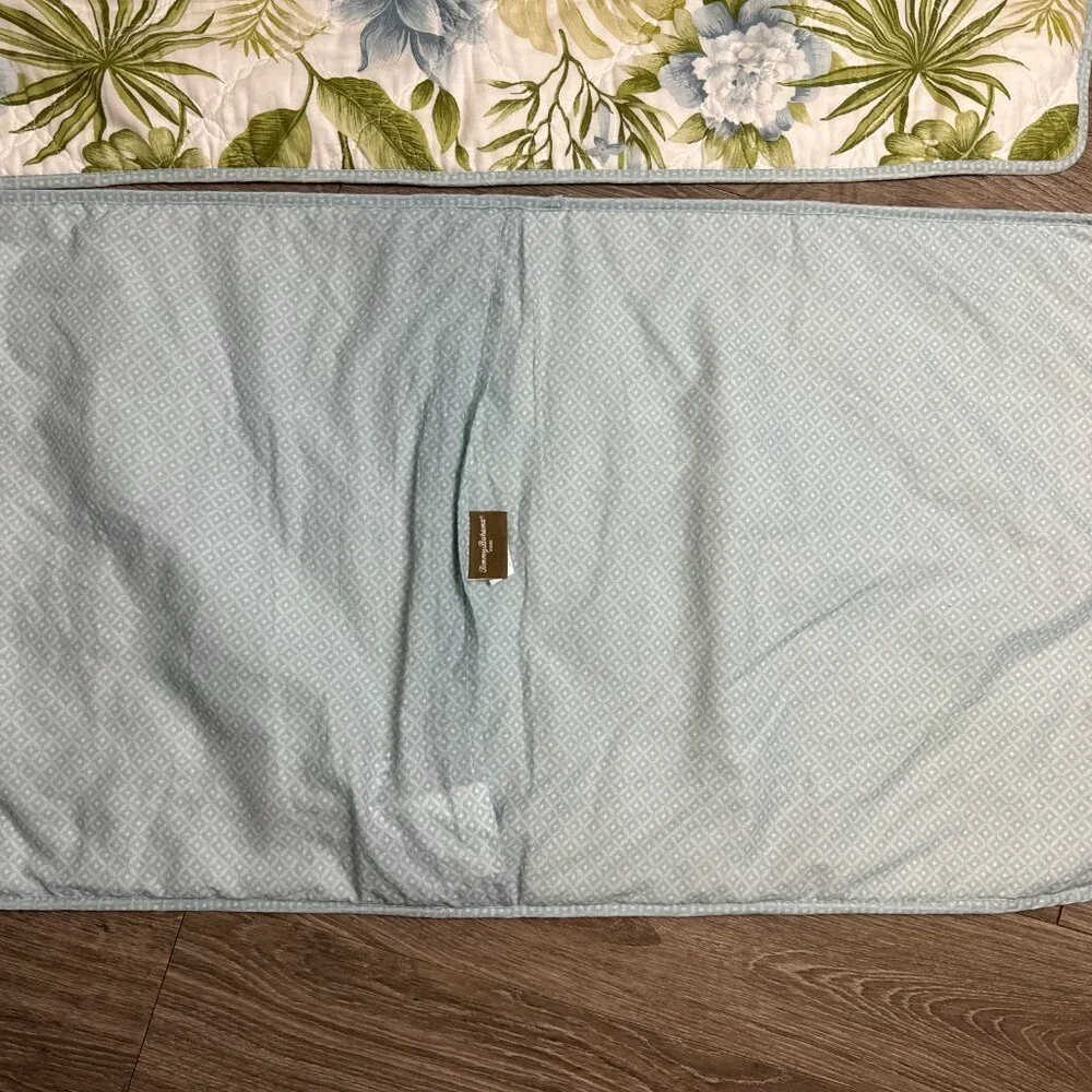 Set 2 Tommy Bahama Home Quilted Queen Pillow Case Tropical Print 100% Cotton